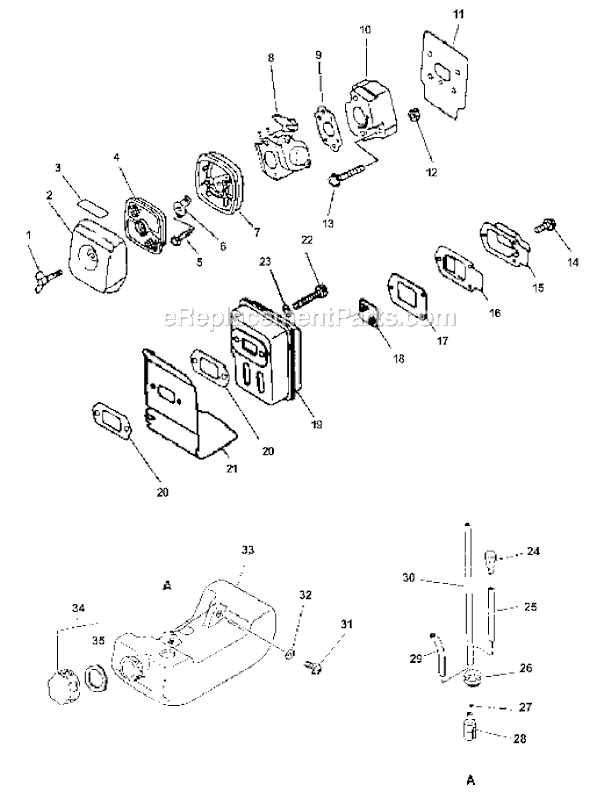 Echo PE-2000 (Type 2E) (After S/N 001001) Edger Page F Diagram