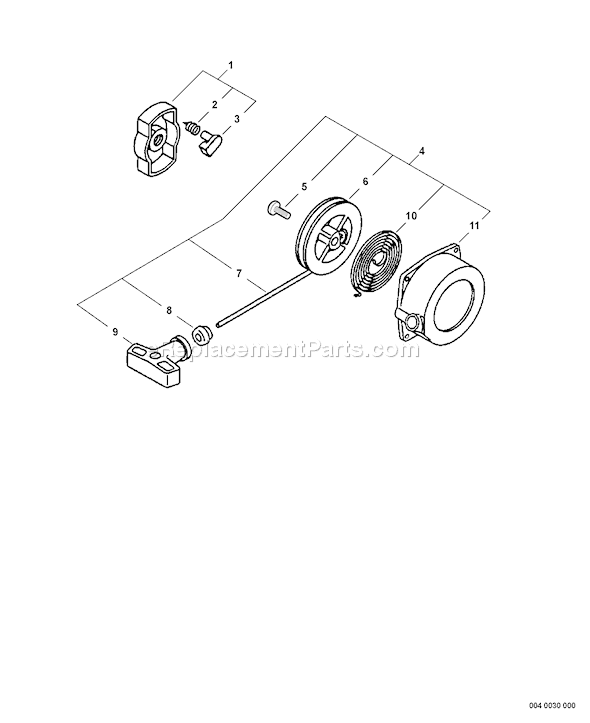 Echo PPF-210 (E08713001001-E08713999999) Power Pruner Fixed Shaft Page Q Diagram