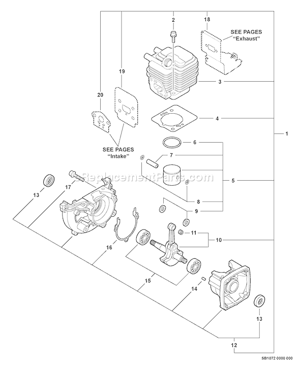 Echo PPF-210 (E08713001001-E08713999999) Power Pruner Fixed Shaft Page D Diagram