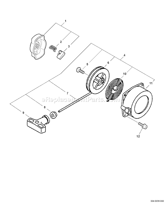 Echo PPF-211 (09001001-09001076) Power Pruner Fixed Shaft Page P Diagram
