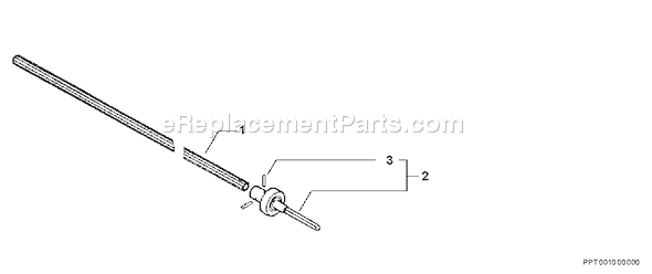 Echo PPT-260 (07001001-07001098) Power Pruner Telescoping Shaft Page B Diagram