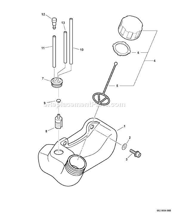 Echo SRM-210SB (08001001 - 08003129) Straight Shaft Trimmer / Brushcutter Page H Diagram