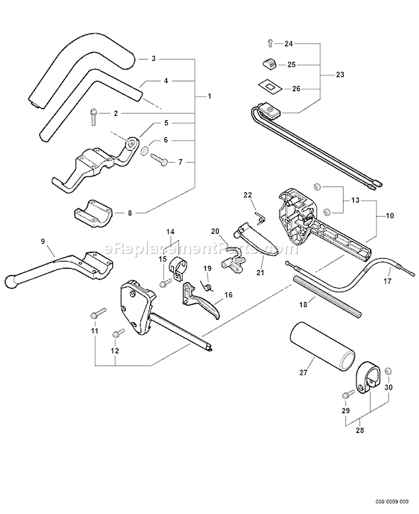 Echo SRM-210SB (S65511001001 - S65511999999) Straight Shaft Trimmer / Brushcutter Page H Diagram