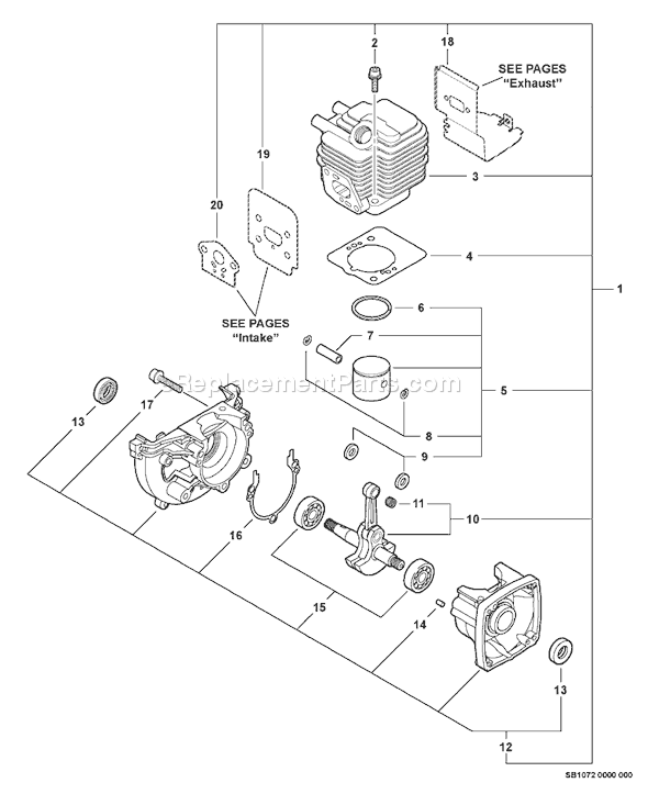 Echo SRM-210 (S80313001001 - S80313999999) Straight Shaft Trimmer / Brushcutter Page C Diagram
