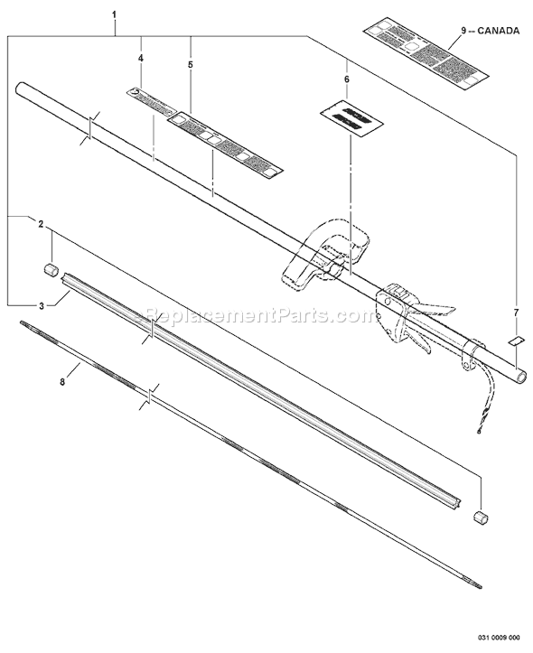 Echo SRM-210i (05022116 - 05999999) Straight Shaft Trimmer / Brushcutter Page M Diagram