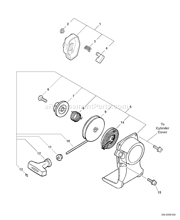 Echo SRM-211 (09001001 - 09004755) Straight Shaft Trimmer / Brushcutter Page O Diagram