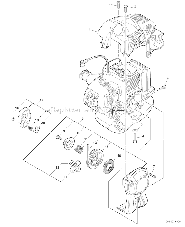 Echo SRM-225SB (S79513001001 - S79513999999) Straight Shaft Trimmer / Brushcutter Page C Diagram