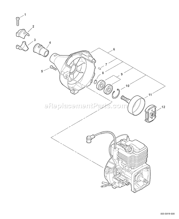 Echo SRM-225SB (S79513001001 - S79513999999) Straight Shaft Trimmer / Brushcutter Page F Diagram