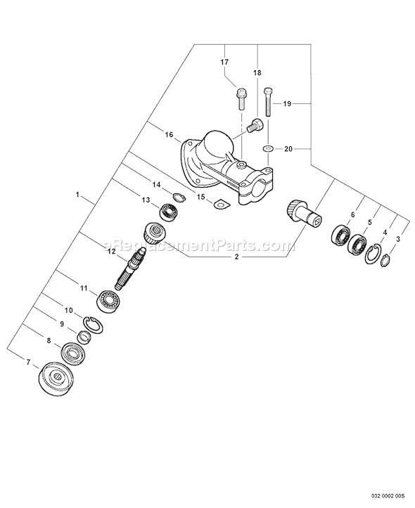 Echo SRM-230S (S65711001001 - S65711001224) Straight Shaft Trimmer / Brushcutter Page J Diagram