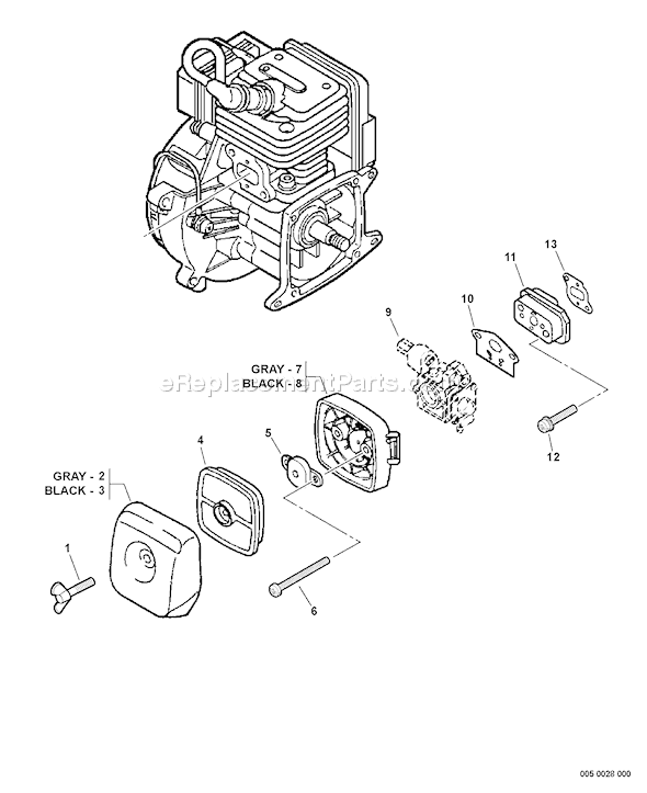 Echo SRM-230S (S65711001001 - S65711001224) Straight Shaft Trimmer / Brushcutter Page L Diagram