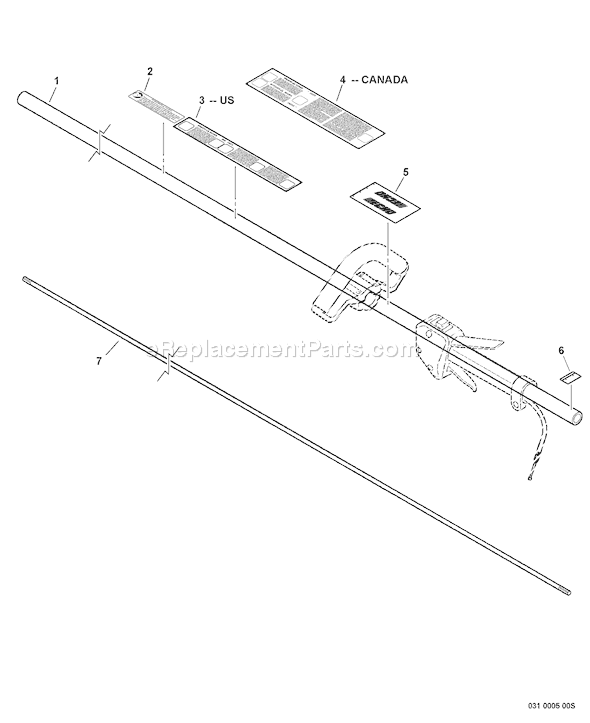 Echo SRM-230S (S65711001001 - S65711001224) Straight Shaft Trimmer / Brushcutter Page N Diagram
