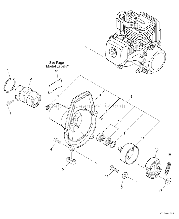Echo SRM-231S (06001394 - 06002682) Straight Shaft Trimmer / Brushcutter Page F Diagram