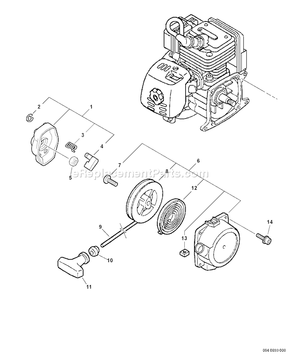 Echo SRM-260S (04001001 - 04999999) Straight Shaft Trimmer / Brushcutter Page O Diagram