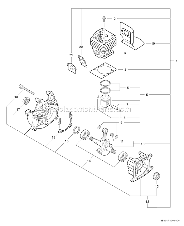 Echo SRM-260S (04001001 - 04999999) Straight Shaft Trimmer / Brushcutter Page D Diagram