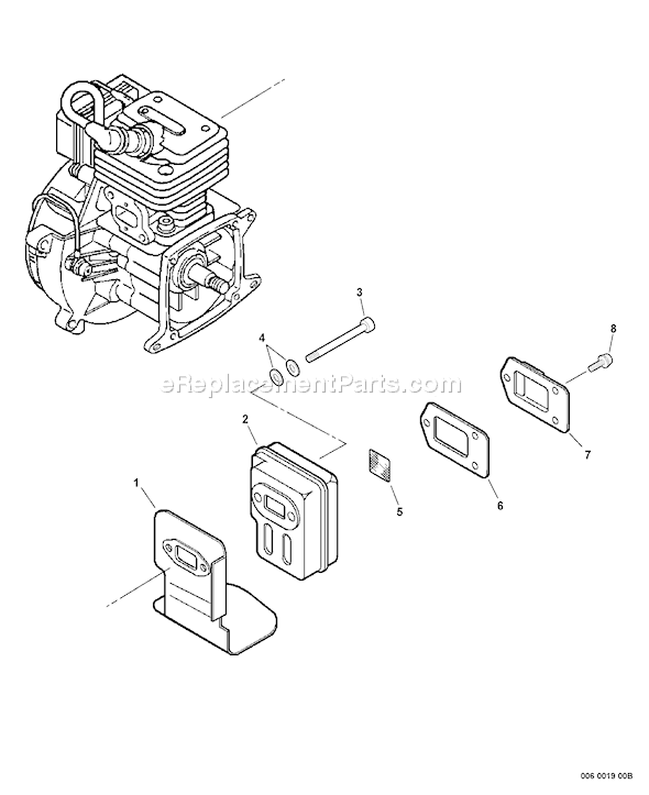 Echo SRM-260S (04001001 - 04999999) Straight Shaft Trimmer / Brushcutter Page E Diagram