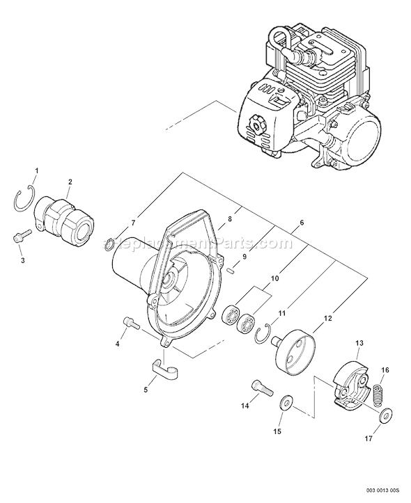 Echo SRM-260S (04001001 - 04999999) Straight Shaft Trimmer / Brushcutter Page F Diagram