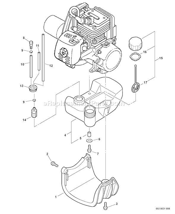 Echo SRM-260S (06001001 - 06999999) Straight Shaft Trimmer / Brushcutter Page F Diagram