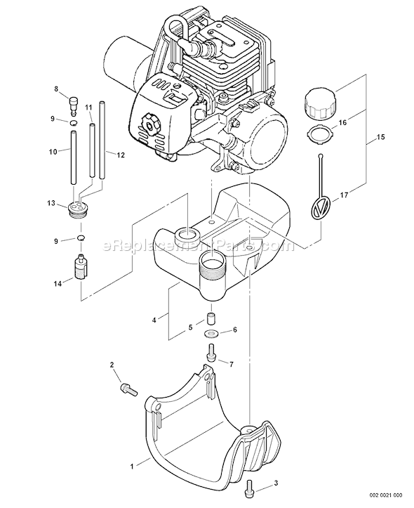 Echo SRM-260S (S81313001001 - S81313999999) Straight Shaft Trimmer / Brushcutter Page F Diagram