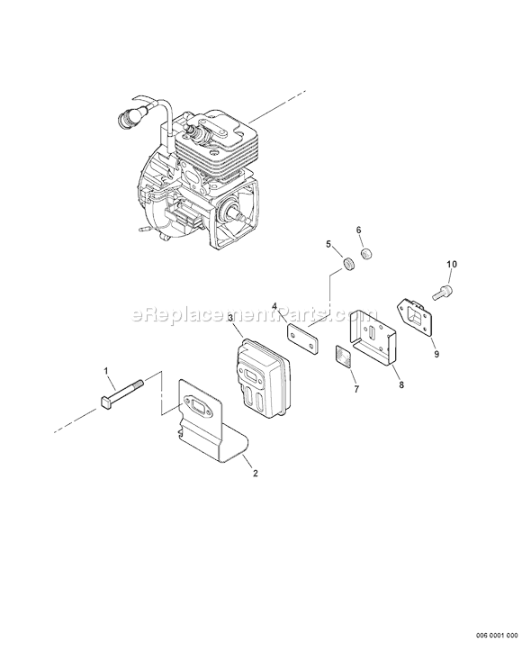 Echo SRM-265S (S80913001001 - S80913999999) Straight Shaft Trimmer / Brushcutter Page D Diagram