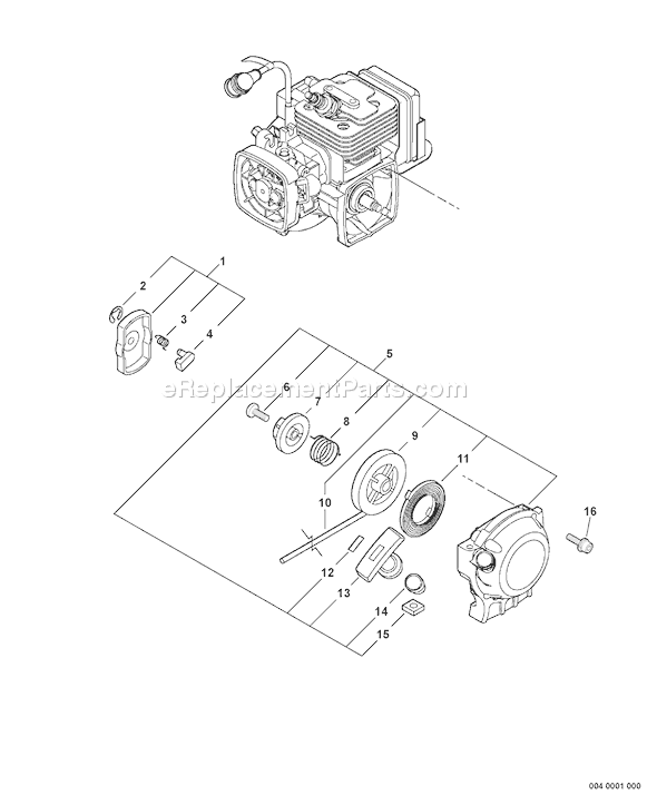 Echo SRM-265T (S81013001001 - S81013999999) Straight Shaft Trimmer / Brushcutter Page O Diagram