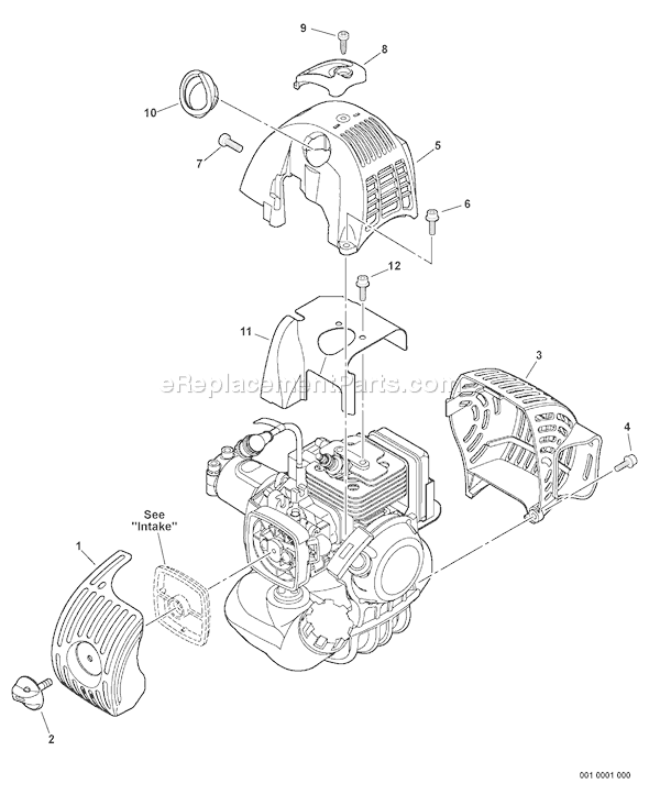 Echo SRM-265 (S65811001001 - S65811999999) Straight Shaft Trimmer / Brushcutter Page B Diagram