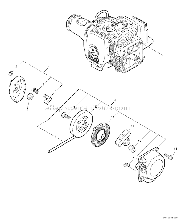 Echo SRM-280T (S74212001001 - S74212999999) Straight Shaft Trimmer / Brushcutter Page O Diagram