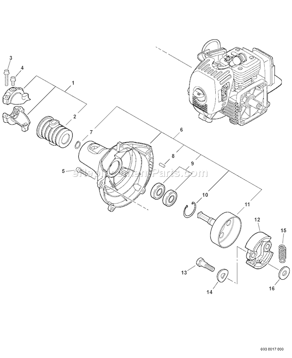 Echo SRM-280 (S74012001001 - S74012999999) Straight Shaft Trimmer / Brushcutter Page E Diagram