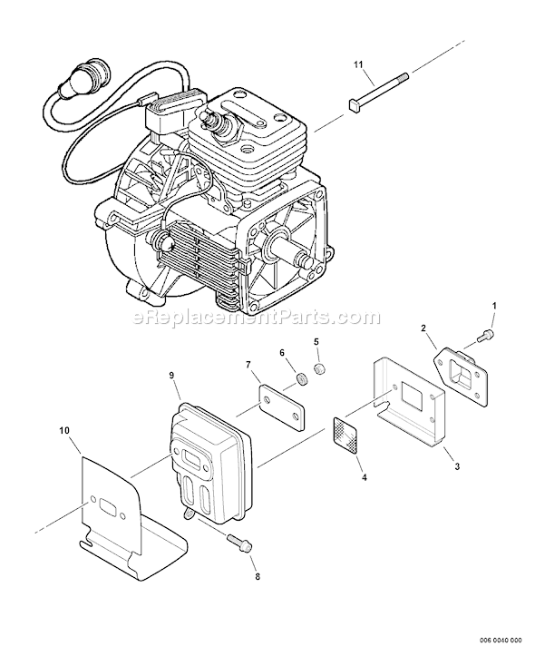 Echo SRM-280 (S81513001001 - S81513999999) Straight Shaft Trimmer / Brushcutter Page D Diagram