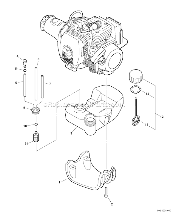 Echo SRM-280 (S81513001001 - S81513999999) Straight Shaft Trimmer / Brushcutter Page F Diagram