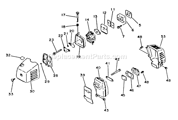 Echo SRM-3001 (021091-027000) Straight Shaft Trimmer Page E Diagram