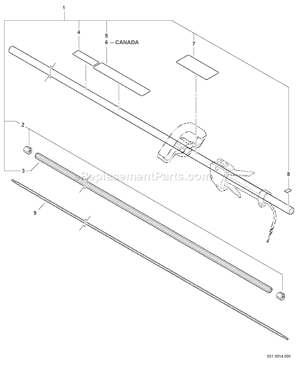 Echo SRM-311 (S81913001001-S81913999999) Straight Shaft Trimmer Page M Diagram