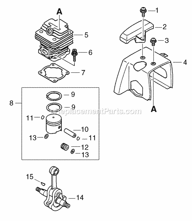 Echo SRM-4605 (20001001-20999999) Trimmer Piston_Cylinder Diagram