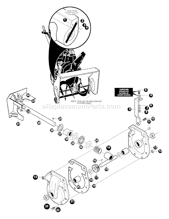 Echo ST-1033E Snow Blower Page G Diagram