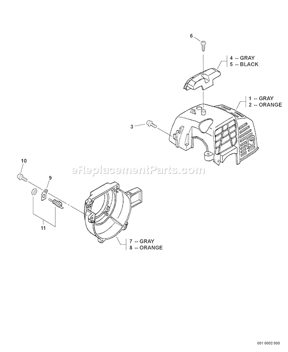 Echo WP-1000 (Type 1) (001001-001405) Water Pumps Page B Diagram