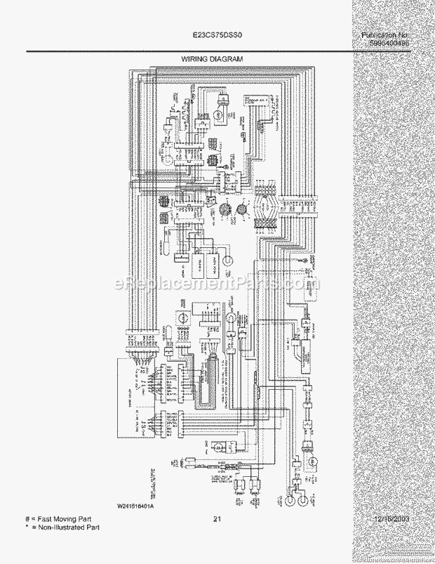 Electrolux E23CS75DSS0 Side-By-Side Refrigerator Page K Diagram