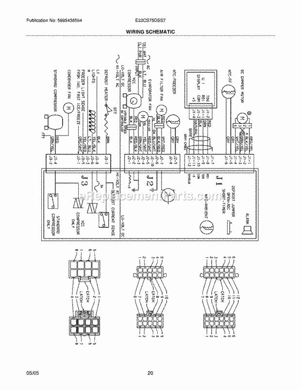Electrolux E23CS75DSS7 Side-By-Side Refrigerator Page L Diagram