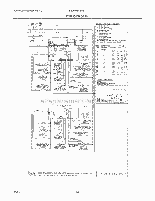Electrolux E30EW8CESS1 Built-In, Electric Wall Oven Page F Diagram