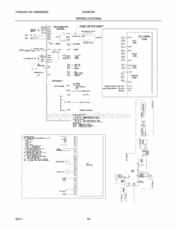 Electrolux EI23BC36IW2 Refrigerator Page K Diagram