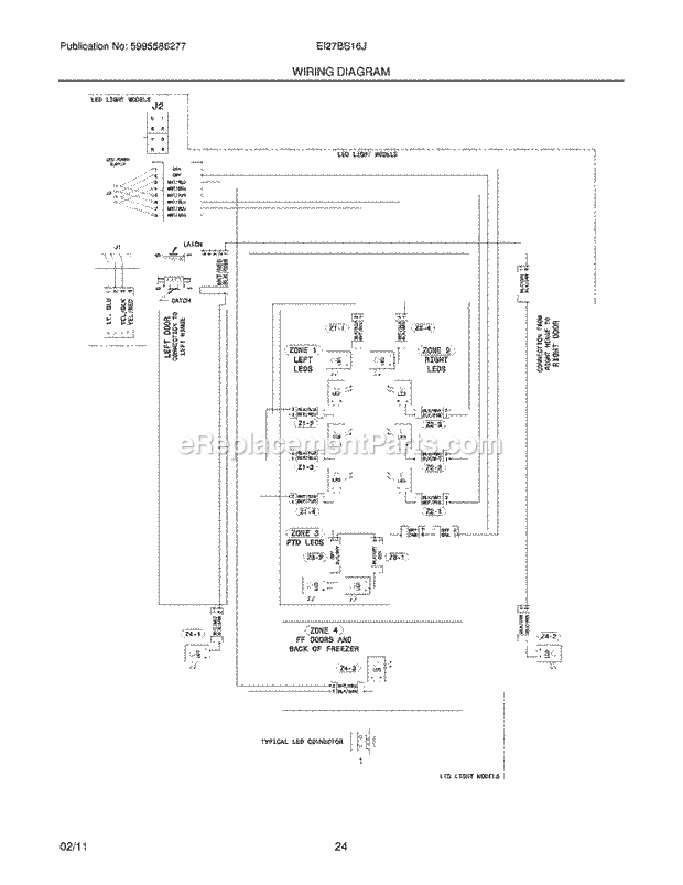 Electrolux EI27BS16JS1 Refrigerator Page K Diagram