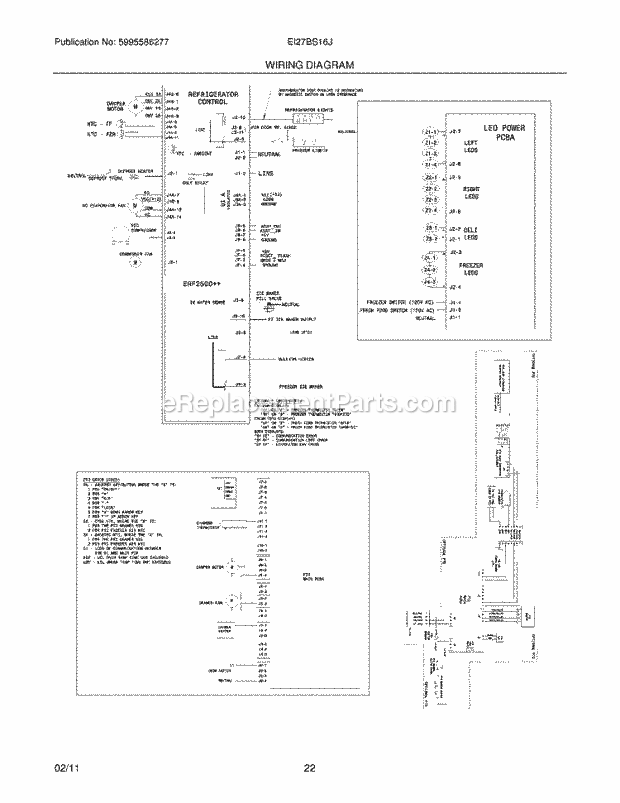 Electrolux EI27BS16JS1 Refrigerator Page I Diagram