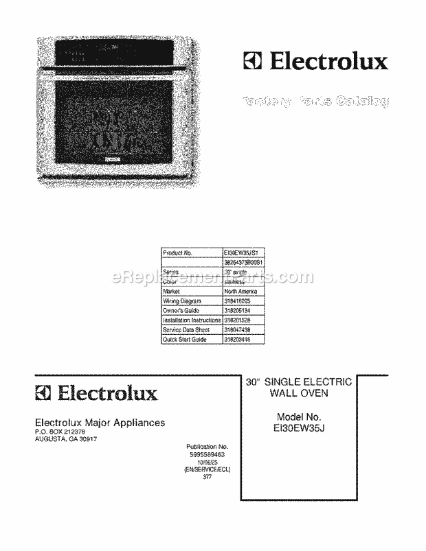 Electrolux EI30EW35JS1 Range Page C Diagram