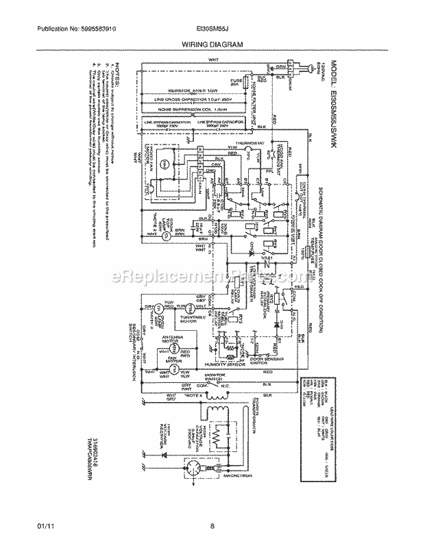 Electrolux EI30SM55JSC Microwave Page D Diagram