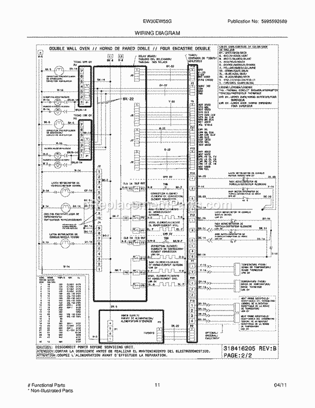 Electrolux EW30EW55GW6 Range Page E Diagram