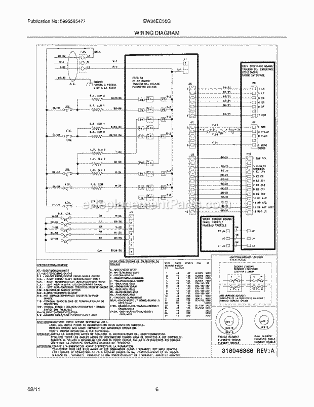 Electrolux EW36EC55GW2 Range Page D Diagram