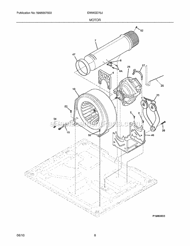 Electrolux EWMGD70JRR0 Dryer Motor Diagram