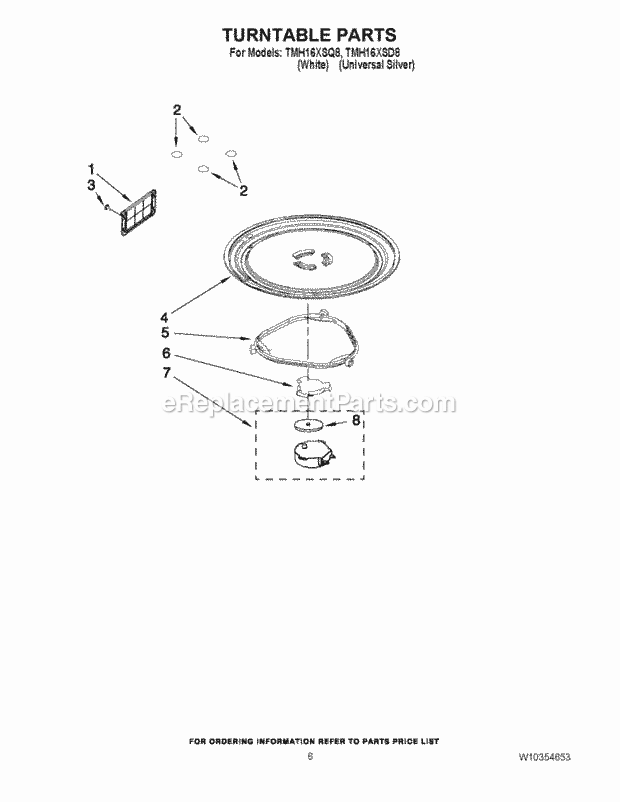 Estate TMH16XSQ8 Microwave Turntable Parts Diagram