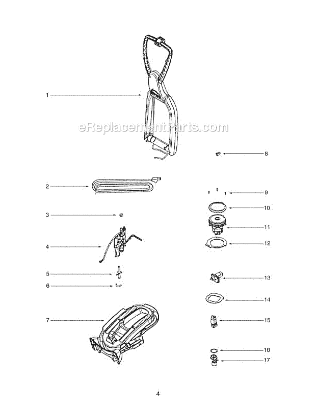 Eureka 2591AV-2 Carpet Cleaner Page C Diagram