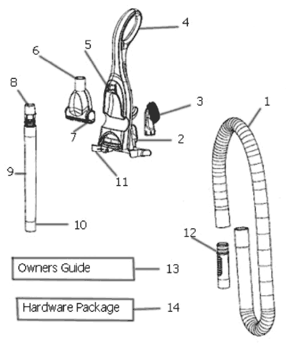 Eureka 3041AZ Upright Vacuum Page C Diagram