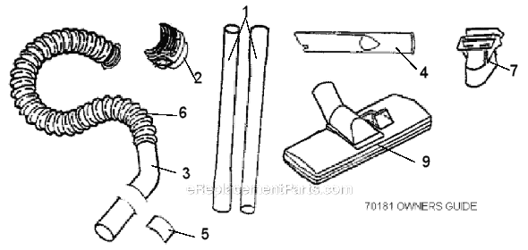 Eureka 3670E-1 Mighty Might Canister Vacuum Page C Diagram