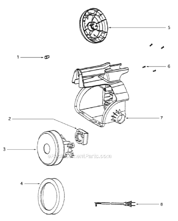 Eureka 3670E Mighty Might Canister Vacuum Page B Diagram